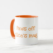 Katie kitten schattige gepersonaliseerde mug mok (Voorkant links)