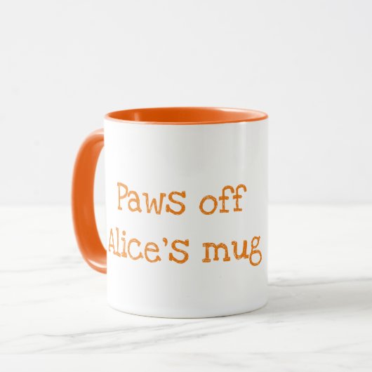 Katie kitten schattige gepersonaliseerde mug mok (Voorkant links)