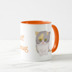 Katie kitten schattige gepersonaliseerde mug mok