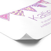 Katie-naam: paarse roze trollen poster (Hoek)