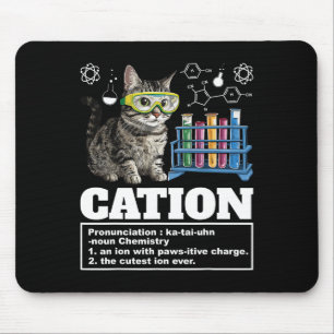Kation Chemie Humor Wetenschap Docent Cat Pun Cat Muismat