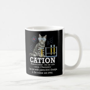 Kation Fun Chemie Humor Wetenschap Docent Cat Pun Koffiemok