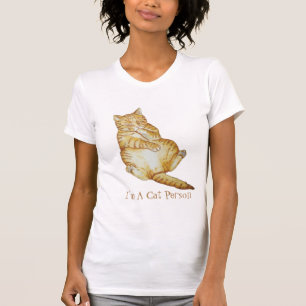 katje afbeelding schattige slapende kat t-shirt