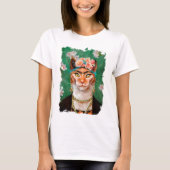 katje Frida met bloemen T-shirt (Voorkant)