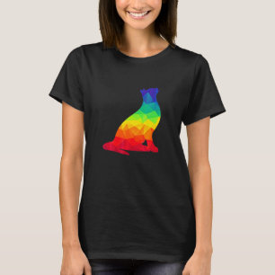 Katje Homoseksuele Trots Lgb Regenboog Vlag Dier T-shirt