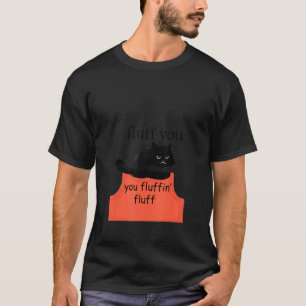 Katje Kat  Pluis Jou Jou Pluizige Pluis  Zwarte Po T-shirt