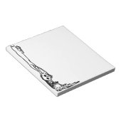  katje, schedel en Notitieblok (Schuin)