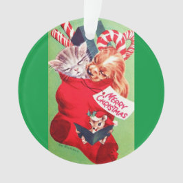 Katje van het Puppy van het Baby van het vintage Ornament