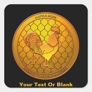 KatkaKoin Cryptocurrency ICO Vierkante Sticker
