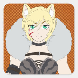 Katlin-chan Vierkante Sticker