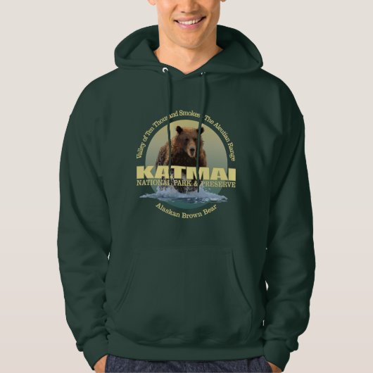 Katmai (bruin Beer) WT Hoodie (Voorkant)