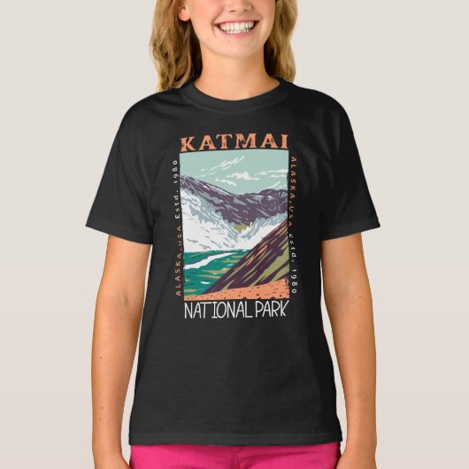 Katmai Nationaal Park Alaska  Verstoord T-shirt (Voorkant)