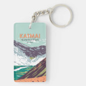 Katmai Nationaal Park Tienduizend roken  Sleutelhanger (achterkant)