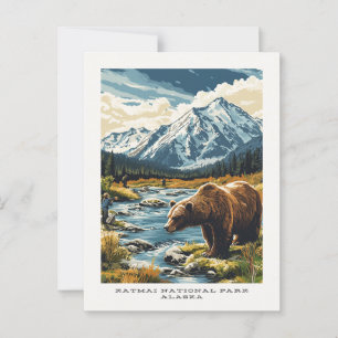 Katmai National Park Alaska Carte postale Voyage