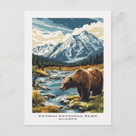 Katmai National Park Alaska Carte postale Voyage (Devant)
