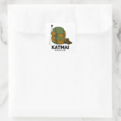 Katmai National Park Backpack Vierkante Sticker (Tas)