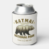 Katmai National Park, Established 1918, Alaska Blikjeskoeler (Blikje Voorkant)