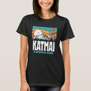 Katmai National Park Retro Alaska Mountains Banjo T-shirt