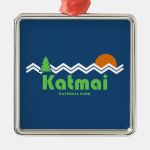 Katmai National Park Retro Metalen Ornament