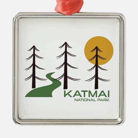 Katmai National Park Trail Metalen Ornament (Voorkant)