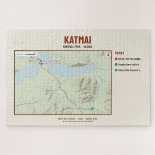Katmai National Park Wandelkaart Puzzel