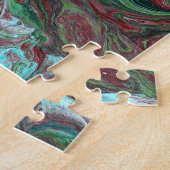 Katmandu 2 Puzzle Abstrait Vert Sauvage (Côté)