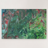 Katmandu 2 Puzzle Abstrait Vert Sauvage (Horizontal)