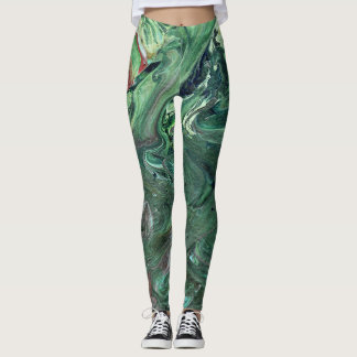 Katmandu 3 betoverende groene Abstracte Leggings