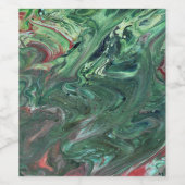 Katmandu 3 Mesmerizing Abstracte Wijnfles Label Wijn Etiket (Enkel label)