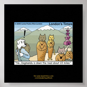 Katmandu & Dogmandu Affiche de Dessin Animé Drôle