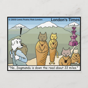 Katmandu Dogmandu Hond Vs Kat Grappige Cadeaus & T Briefkaart