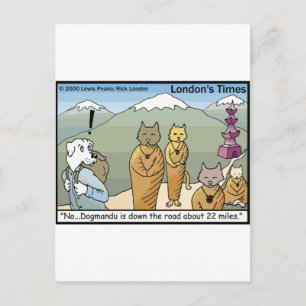 Katmandu Dogmandu Hond Vs Kat Grappige Cadeaus & T Briefkaart