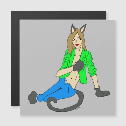 katmeisje (Voorkant / Achterkant)