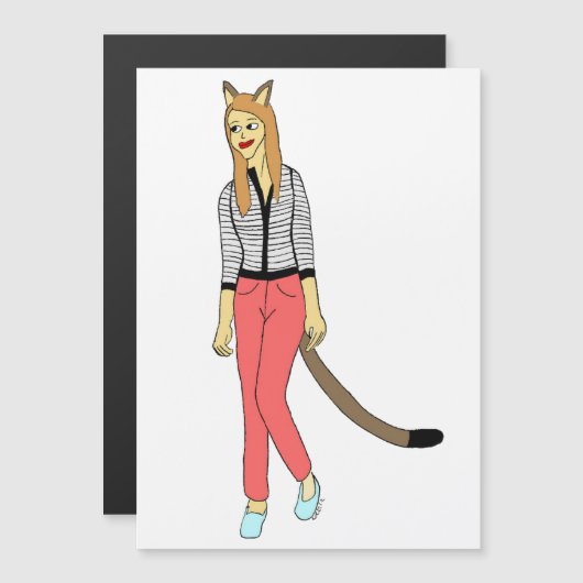 katmeisje (Voorkant / Achterkant)