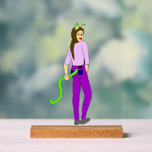 katmeisje acryl bord