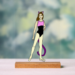 katmeisje acryl bord