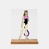 katmeisje acryl bord (Voorkant)