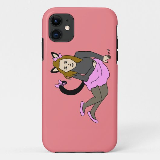 katmeisje Case-Mate iPhone case (Achterkant)
