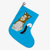 katmeisje grote kerstsok (Voorkant (Hangend))