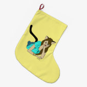 katmeisje grote kerstsok (Voorkant (Hangend))