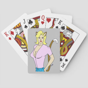 katmeisje pokerkaarten