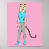 katmeisje poster (Voorkant)