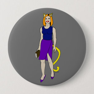 katmeisje ronde button 4,0 cm