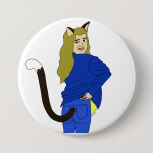katmeisje ronde button 7,6 cm