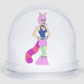 katmeisje sneeuwbol (Voorkant)