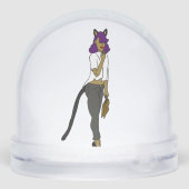 katmeisje sneeuwbol (Achterkant)