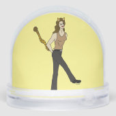 katmeisje sneeuwbol (Achterkant)