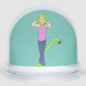 katmeisje sneeuwbol (Voorkant)