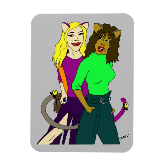 katmeisjes magneet (Verticaal)