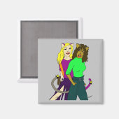 katmeisjes magneet (Voorkant / Achterkant)